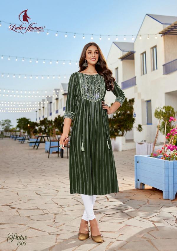 Ladies Flavour Status Designer Nyra Cut Kurti Collection